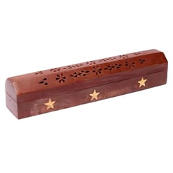 Boite Porte encens en bois motif Etoiles
