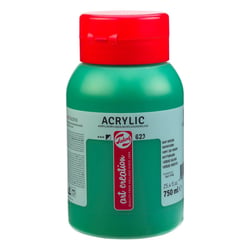 Peinture acrylique - Vert de Vessie - 623 - Pot de 750 ml - Talens Art Creation
