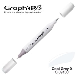 Graph'It - Marqueur manga à l'alcool Graph'it Brush 9100 Cool Grey 0