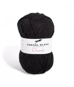 Fil à tricoter ORIENT - Cheval Blanc 12 Noir