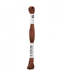 Fil à broder mouliné Uni - Rico Design 279 Marron