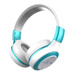 Casque Audio Bluetooth Sans Fil Avec Basse Puissante Et Microphone HD Bleu YONIS