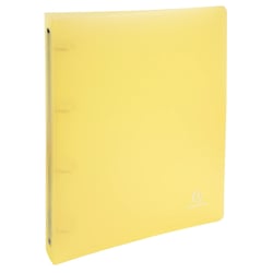 Classeur 4 anneaux 30 mm polypropylène Chromaline Pastel - A4 Maxi - Jaune - x 15 - Exacompta