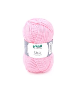 Fil à tricoter LISA PREMIUM UNI - Grundl 05 Rose