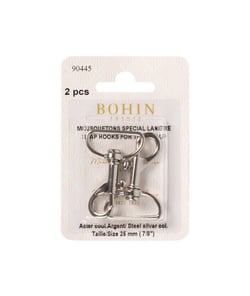 Lot de 2 Mousquetons Spécial Lanière - Bohin Argent