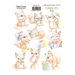Planche de stickers couleur embelissement Fabrika Decoru FUNNY FOX BOY 181