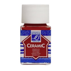 Peinture pour céramique - Rouge vermillon - Lefranc Bourgeois - Flacon de 50ml