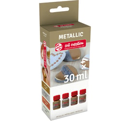 Set de 4 tubes 30 ml - Peinture Talens Art Creation Métallique - Basique