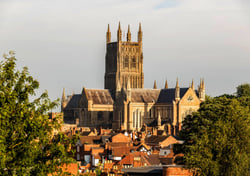 Puzzle 1500 pièces - Worcester Cathedral viewed from Fort Royal Park - Grafika