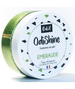 Gel Pailleté OdiShine 70 ml - Embellissez vos Créations avec Éclat et Éco-Responsabilité - Odif Emeraude