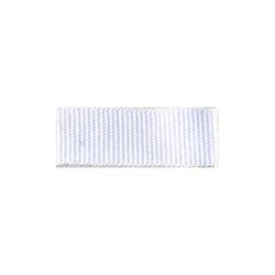 Bobine 25m galon aspect gros grain Blanc 15mm