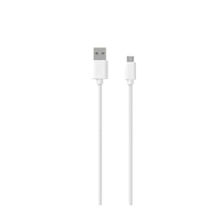 Jaym Câble Micro-USB vers USB-A 2,4A Charge et Synchronisation Collection POP 1,5m Blanc