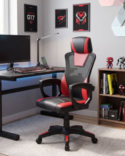 Siège de gaming Cuir PU Rouge IGNIS - Beliani