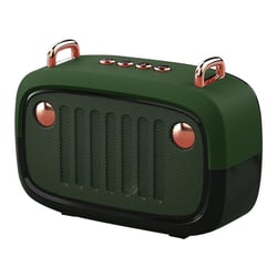 Enceinte Bluetooth Mini Subwoofer Portable Son HIFI Carte FM Autonomie 4h Vert YONIS