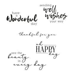 Tampons transparents texte 5- Sizzix