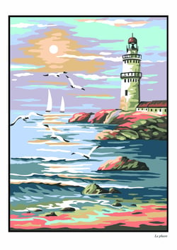 Canevas Pénélope Antique Le phare 30x40cm