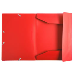 Chemise à élastique 3 rabats Polypropylène 4/10e Opaque Eco - A4 - Rouge - x 30 - Exacompta