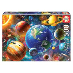Puzzle 500 pcs – Systeme solaire - Educa Borras - Rouge