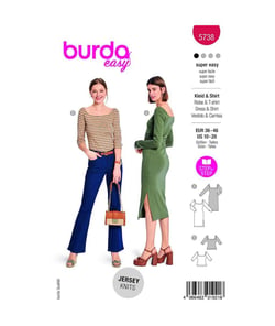 Patron Burda 5738 - Robe & Top taille n°fr 38-48