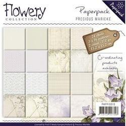 24 Papiers scrapbooking 15,2 x 15,2 cm Precious Martieke FLOWERY