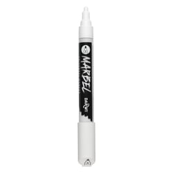 Marqueur - Peinture acrylique - Blanc - Permanent - Pointe ronde 1mm - Marbel - Darwi