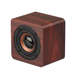 Enceinte Bluetooth Bois Mega Bass Autonomie 8h Ultra Portable Rouge YONIS