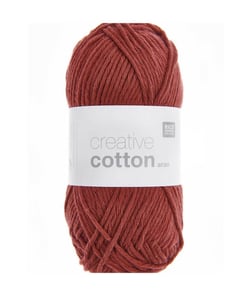 Pelotes de fil à tricoter CREATIVE COTTON ARAN de Rico Design - Laissez libre cours à votre créativité avec douceur et style ! 85 Rouille marron