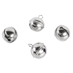 Déco-Clochettes métal(en forme de boule), sachet. 4 pces. , platine