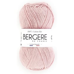 Pelote de laine - Blush - 100% coton bio - 3mm - Tricot et crochet - Bergère de France