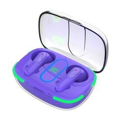 Ecouteurs Bluetooth Blancs Affichage Digital Son Haute Qualité Etanche IP4 Violet 2 YONIS