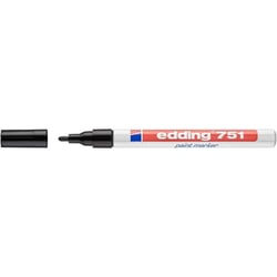 Marqueur peinture - Noir - Tous supports - Résiste chaleur/froid - Edding 750