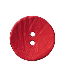 Carte de 1 bouton rond imitation bois 2 trous 40mm - Union Knopf Rouge