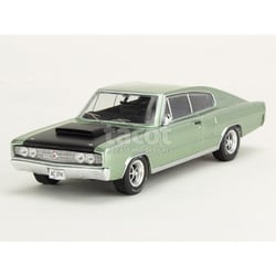 Voiture miniature de collection - IXO - Dodge Charger MK1 1967 - Échelle 1/43 - Vert clair - Monté métal