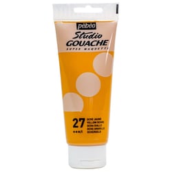 Peinture gouache - Ocre jaune - 27 - Fine - Pébéo - Studio Gouache - 100ml
