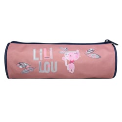 Trousse scolaire ronde Lili Lou Rose Plumes – BAGTROTTER