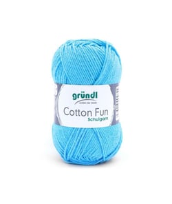 Fil à tricoter COTTON FUN - Gründl - certifié Oeko-Tex 09 Bleu