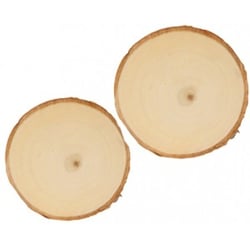 Set 2 rondelles 8 à 10 cm - bois - Artemio