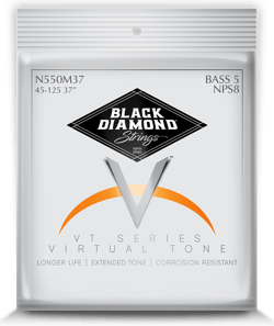 Black Diamond® Bass 5 Cordes Nickel Naturel NPS8 Long Scale 45/125 - Cordes pour Basse