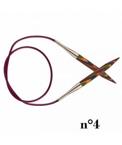Aiguilles à tricoter circulaires fixes en bois cable 80 cm Symfonie du n° 3,75 à 6,5 - Knitpro taille n°4