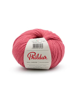 Pelote à Tricoter Phildar Phil Caresse - Douceur et Facilité d'Entretien pour Toute la Famille Rose Tulipe