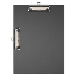 Porte-bloc double clip papier enduit - Format 23x32cm pour A4 - Noir - x 10 - Exacompta
