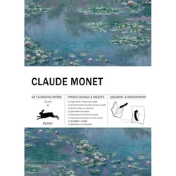 Papiers créatifs - Œuvres de Claude Monet - Scrapbooking - 12 feuilles - 50x70cm