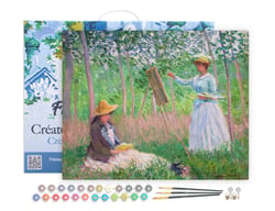 Peinture par Numéro Figured'Art avec Cadre - Dans les bois de Giverny - Monet - Kit de Loisir Créatif Numéro d'Art - 40x50cm toile tendue sur châssis