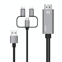 Câble HDTV 3 En 1 1080P Pour Mobile Connectez Télévision Et Moniteur Facilement Gris YONIS