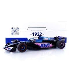 Voiture miniature de collection - SOLIDO - ALPINE A523 - 1/18 - Bleu/Rose - 14 ans+