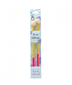 Aiguilles à tricoter 35 cm Bois Flair Du N°3 au 10 - Pony taille n°5,5