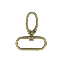 Mousqueton 30mm couleur or antique