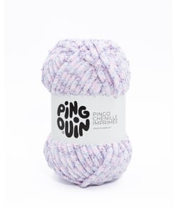 Fil velours 100GR à tricoter PINGO CHENILLE IMPRIMEE - Pingouin - certifié Oeko-Tex Pastel Mulitcolore