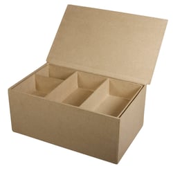 Pap.m. boîte rangement FSCRecycled100%, 22,5x14x10cm, 4 coul., 1grp.intér.