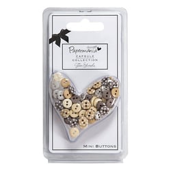60 mini boutons à pois en résine couture scrapbooking 7 mm TAUPE JAUNE GRIS 022